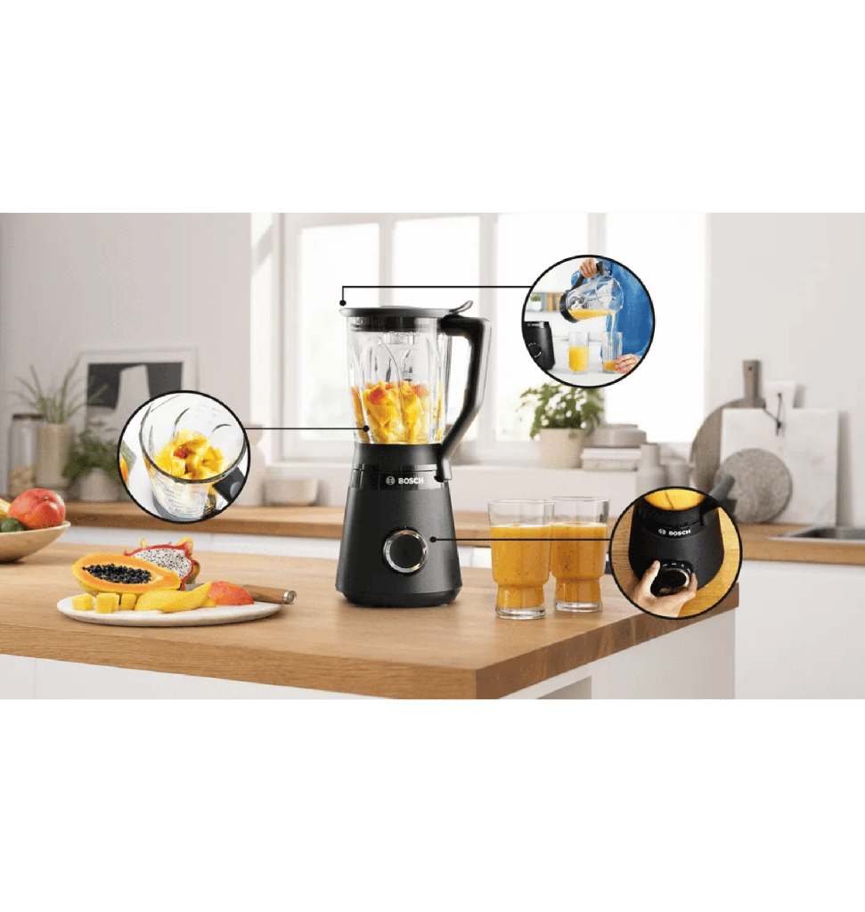 خلاط بوش 1200 وات اسود MMB6172B