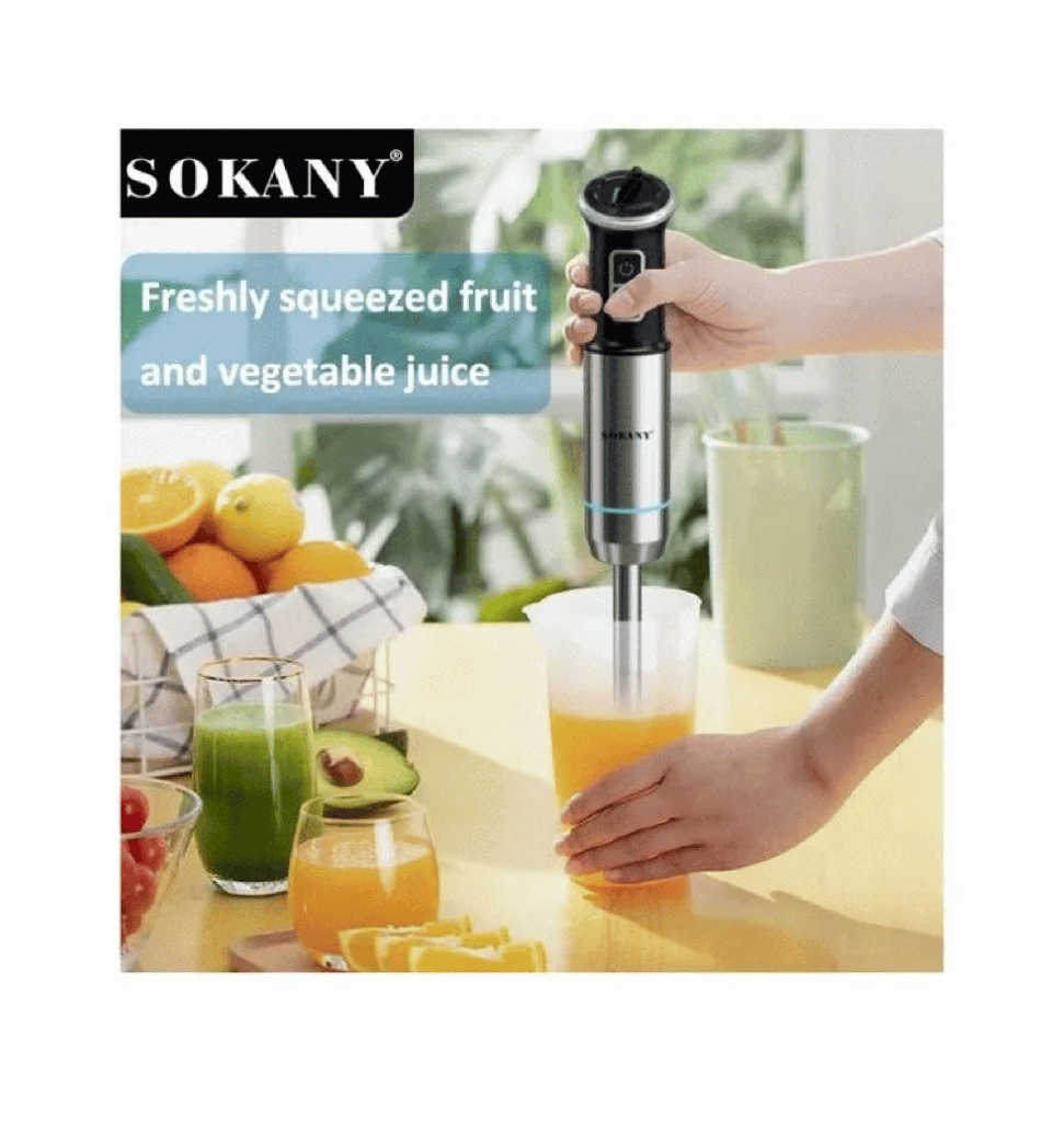 هاند بلندر سوكاني 3*1 ستانلس + مضرب +كوب 1100 وات SK-03009N