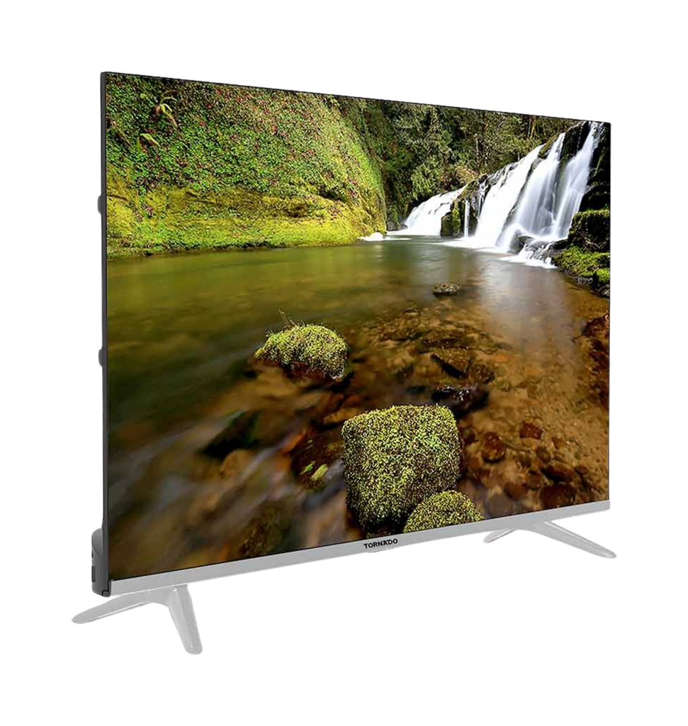شاشه تورنيدو 50 سمارت 4K اندرويد رسيفر داخلي ريموت بحث صوتي بدون فريم 50UA5300E
