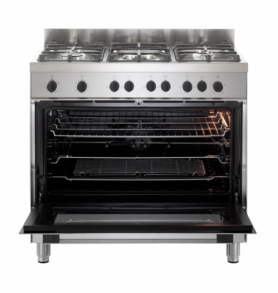 بوتجاز هوفر 5 شعله  2مروحة امان كامل حوامل زهر HGG95LPGEEGY2