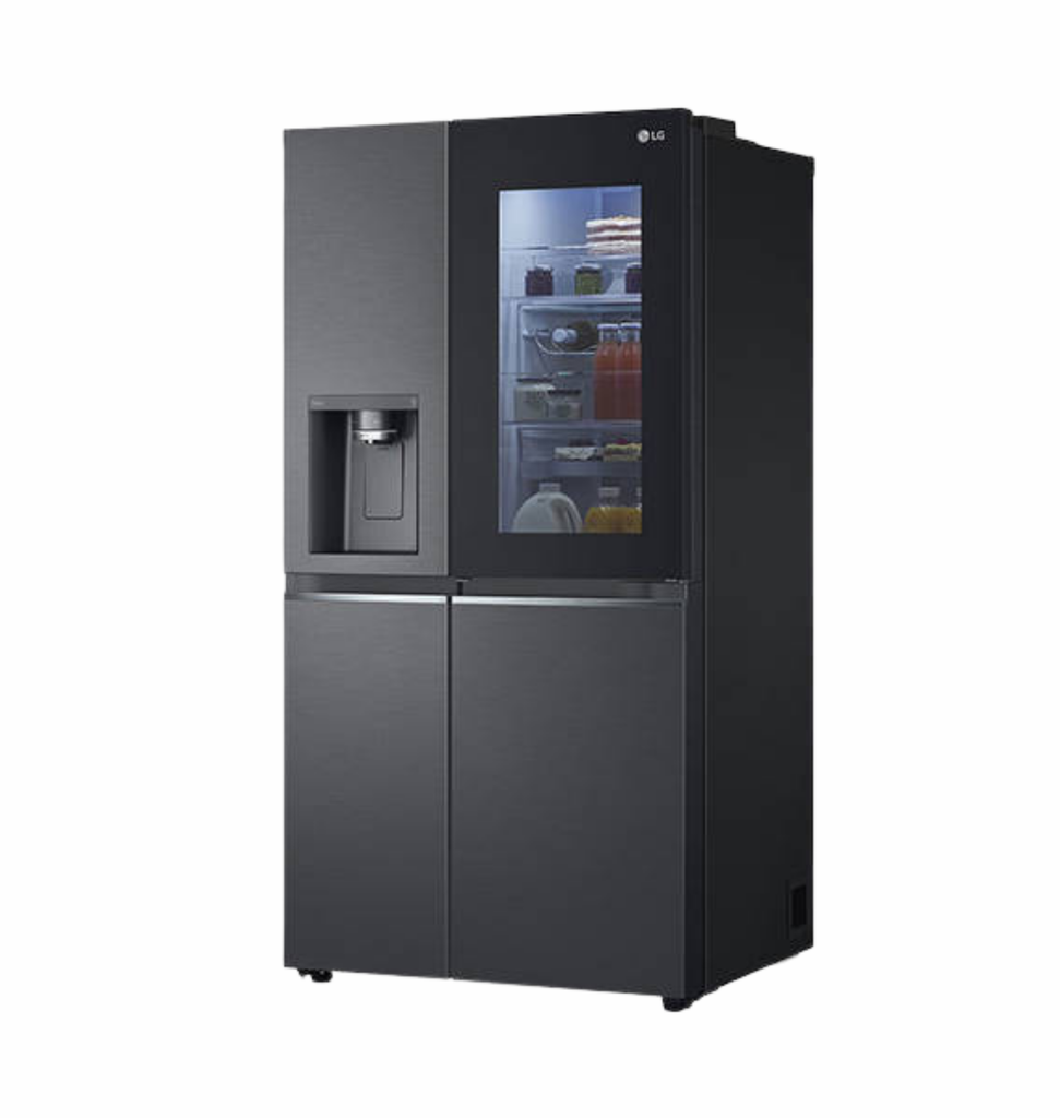 ثلاجه ال جي 635 لتر انفرتر ديجيتال اسود حنفيه GC-X257CQEW