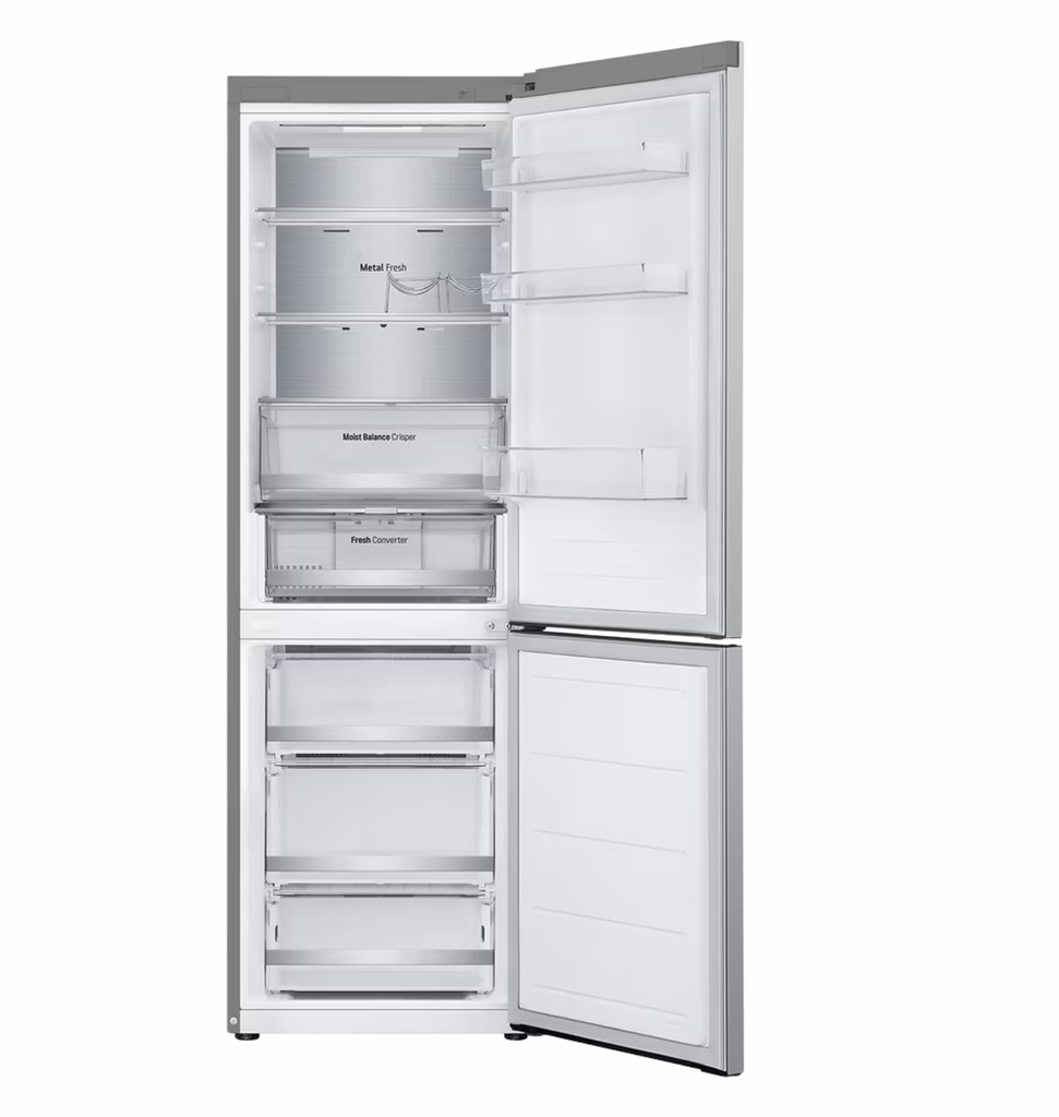 ثلاجه ال جي 341 لتر كومبي فضي بلاتيني بولندي GW-B489FM6W