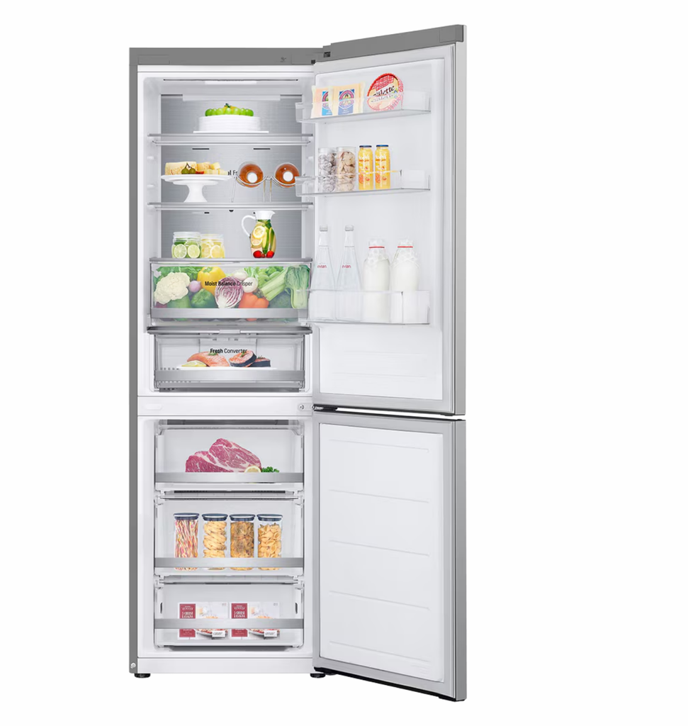 ثلاجه ال جي 341 لتر كومبي فضي بلاتيني بولندي GW-B489FM6W