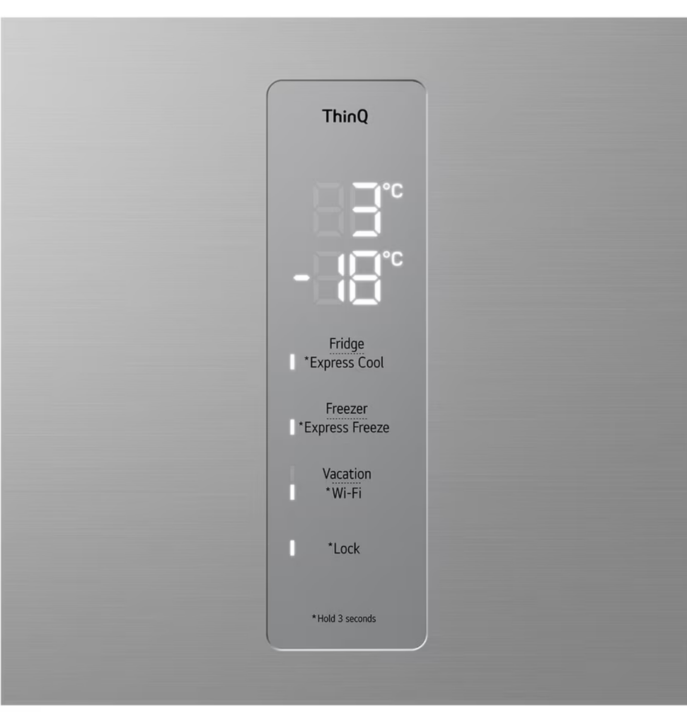 ثلاجه ال جي 341 لتر كومبي فضي بلاتيني بولندي GW-B489FM6W