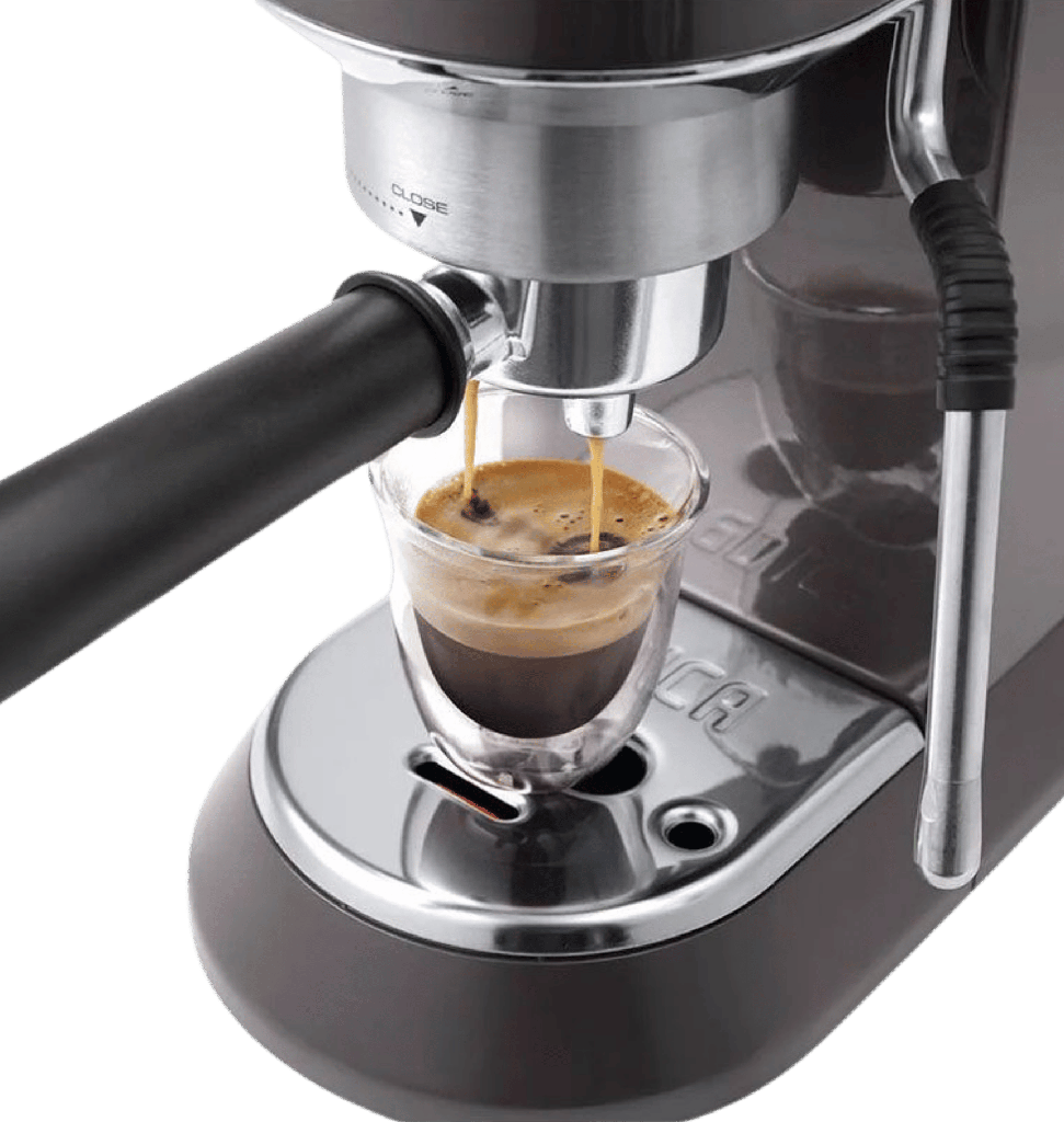 مكنه قهوه اسبريسو ديلونجي ديديكا+ دورق ستانلس رمادي غامق EC885.GY