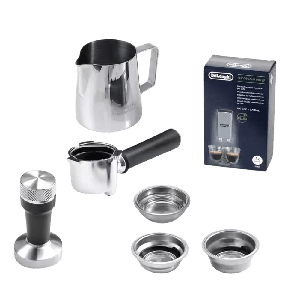 مكنه قهوه اسبريسو ديلونجي ديديكا+ دورق ستانلس رمادي غامق EC885.GY