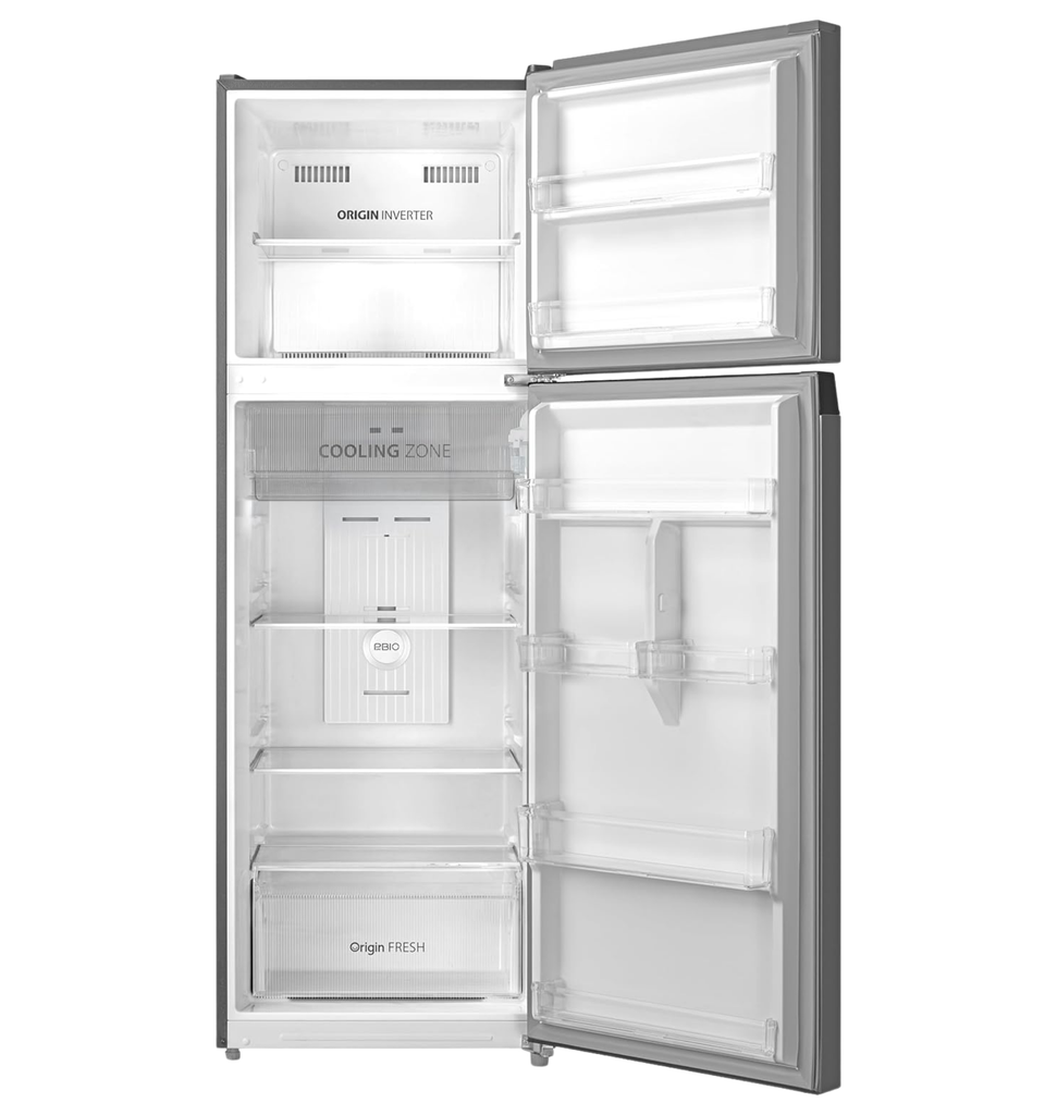 ثلاجه توشيبا 338 لتر فضي لامع انفرتر /ميديا GR-RT468WE-PMN(57)