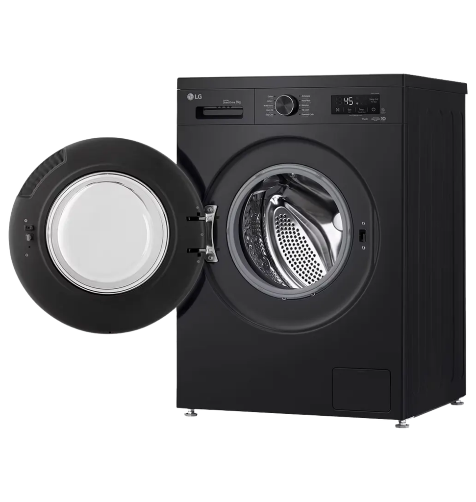 غساله ال جي 9ك اتوماتيك واي فاي اسود باب زجاجي حراري F4Y2VYGYZ