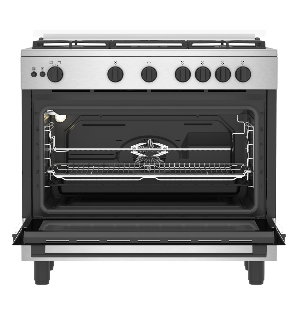 بوتجاز بيكو 5ش امان كامل 90 ستانلس مروحتين تبريد وطهى حوامل زهر BGGR 11125 GB