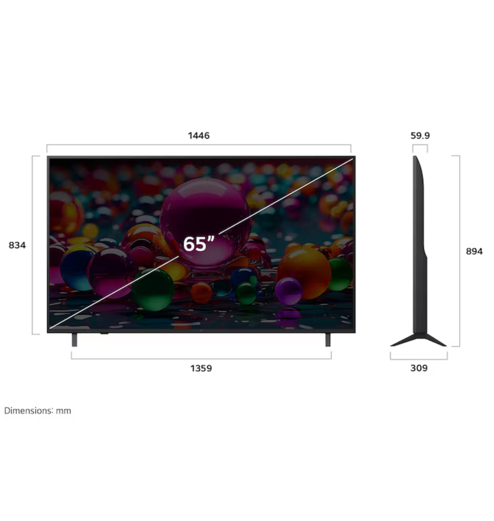 شاشه ال جي 65 سمارت ريموت عادي 65UA84006LB 4K
