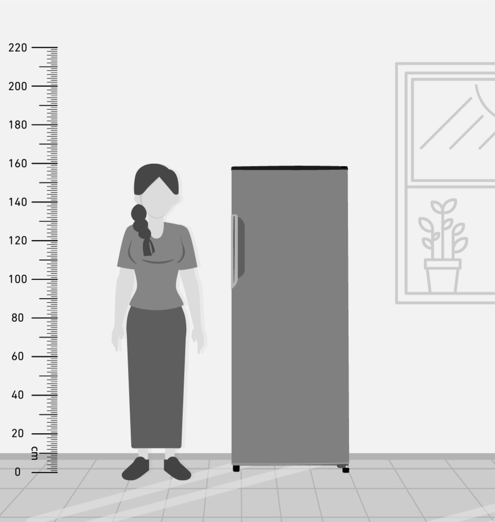 فريزر تورنيدو 6 درج  اسود  انفرتر RH-H22TV-BK