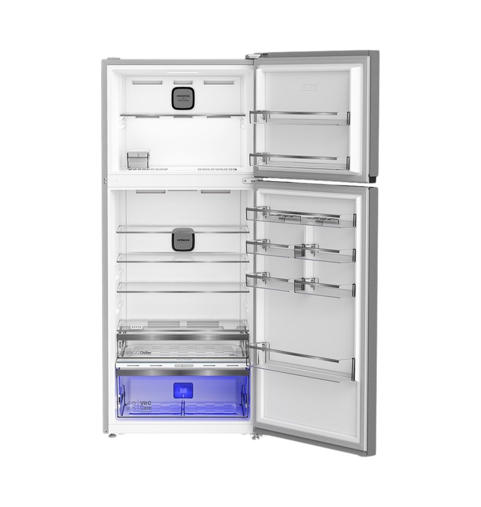 ثلاجة هيتاشي 557 لتر اينوكس انفرتر ديجيتال R-V590EY2R