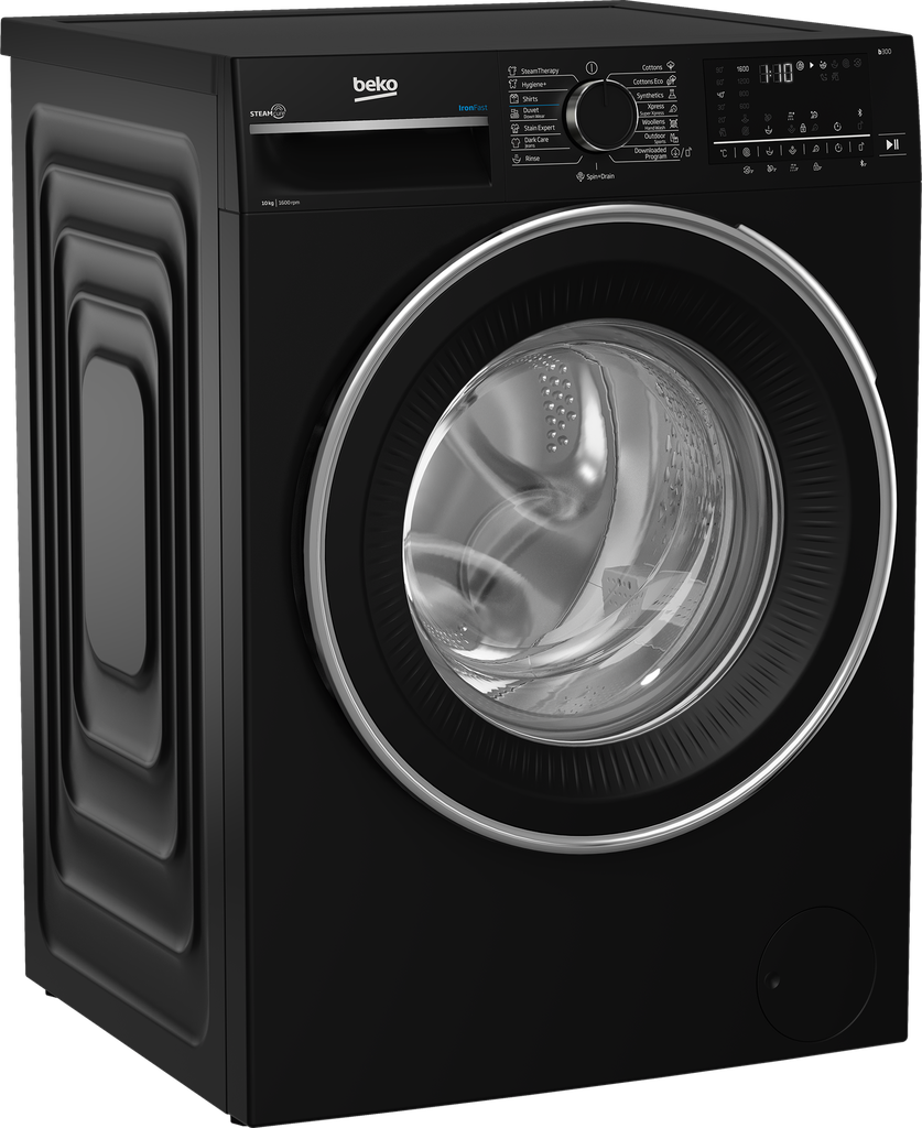 غساله بيكو 10ك 1600 لفه بخار ديجيتال اسود انفرتر بلوتوث B3WFU501040BCI