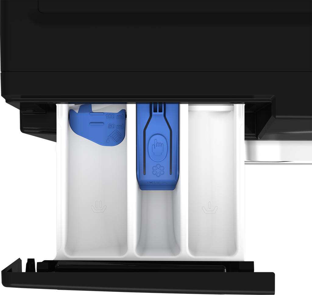 غساله بيكو 7ك 1000 لفه ديجيتال انفرتر باب كبير بخار اسود WTV7512XBCI