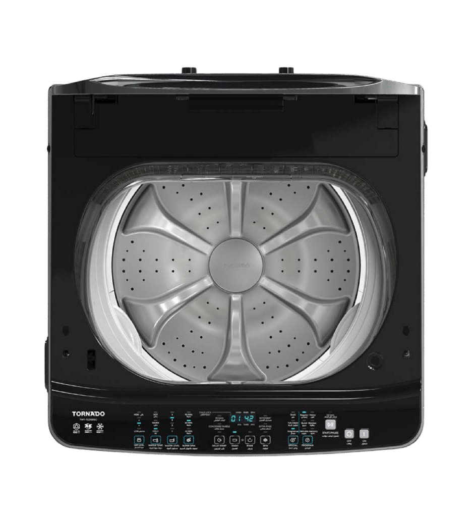 غسالة تورنيدو 15 ك فوق انفرتر ستانلس مقبض كروم TWT-TLD15RSC