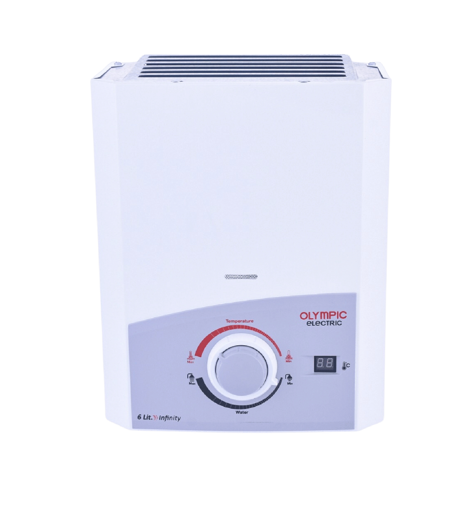 سخان غاز اولمبيك دلتا GC3 ديجيتال 6 لتر ابيض - فيكي