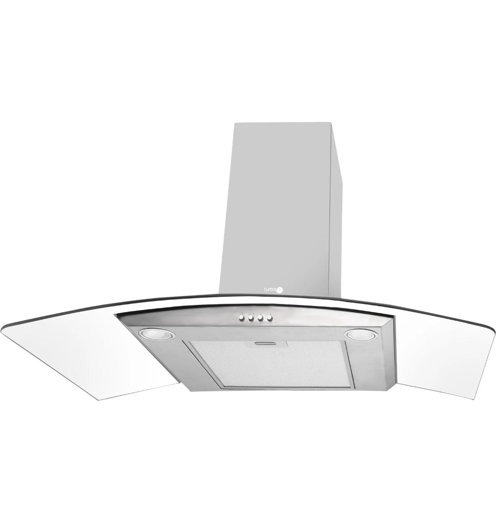 شفاط هرمي تربو اير 90 زجاجي بومبيه بانثيون