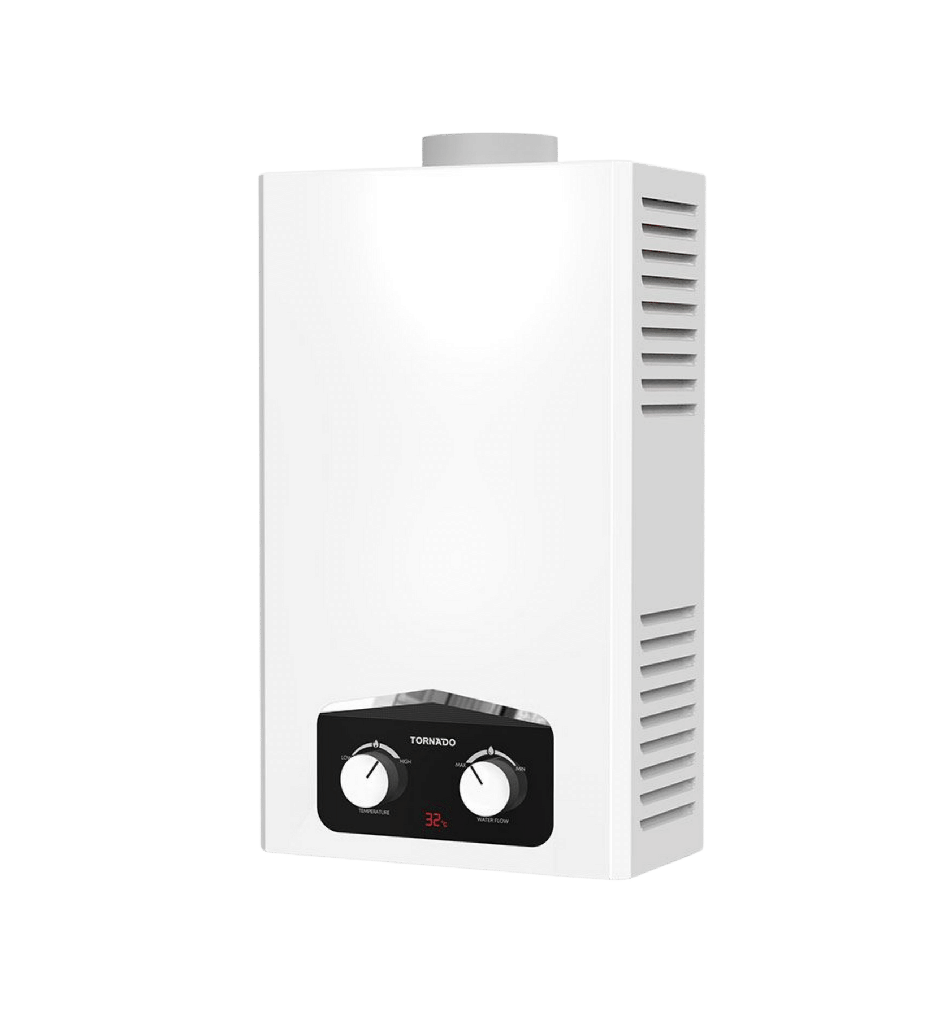 سخان غاز تورنيدو 10 لتر غاز طبيعي ديجيتال نحاس GHM-C10BNE-W