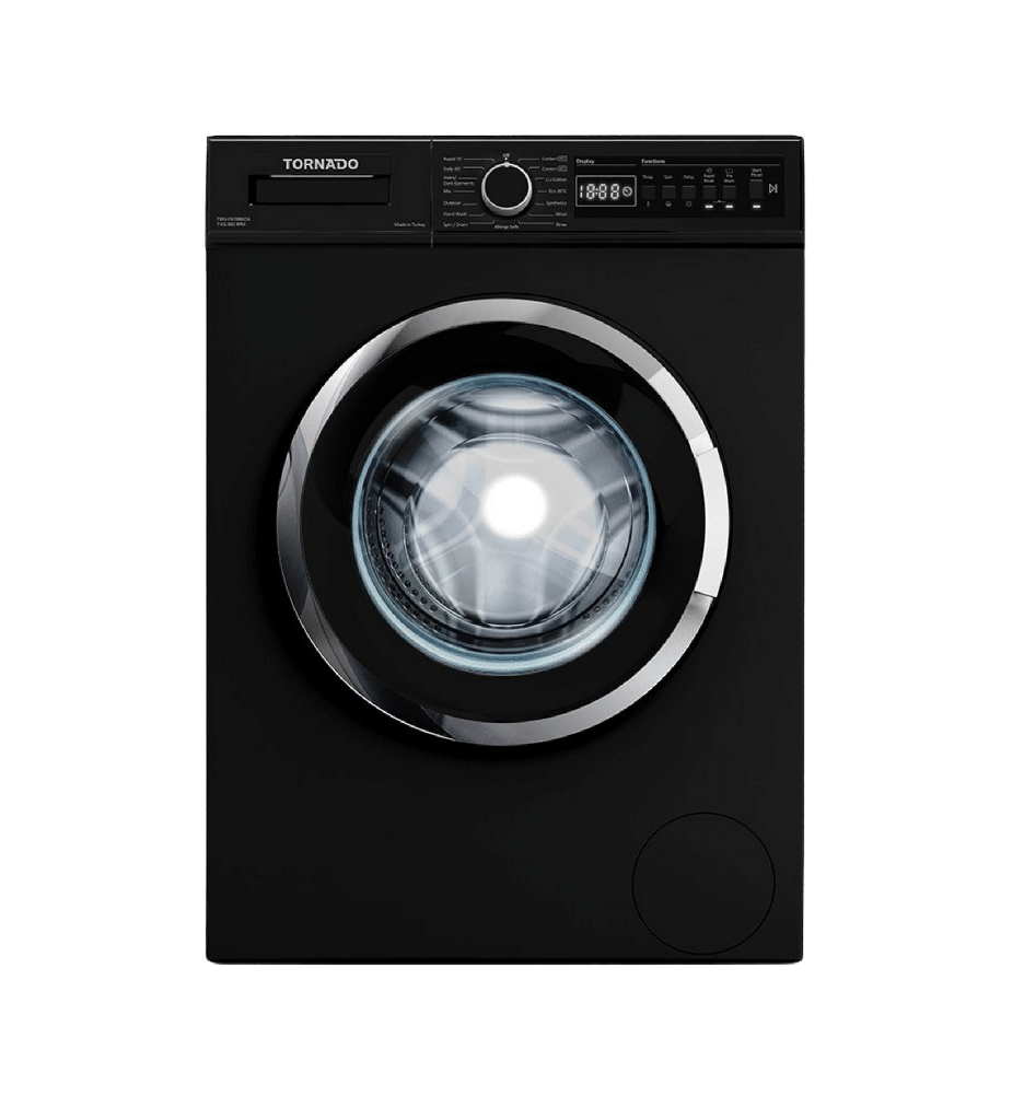 غساله تورنيدو 7ك 800 لفه اسود TWV-FN78BKOA