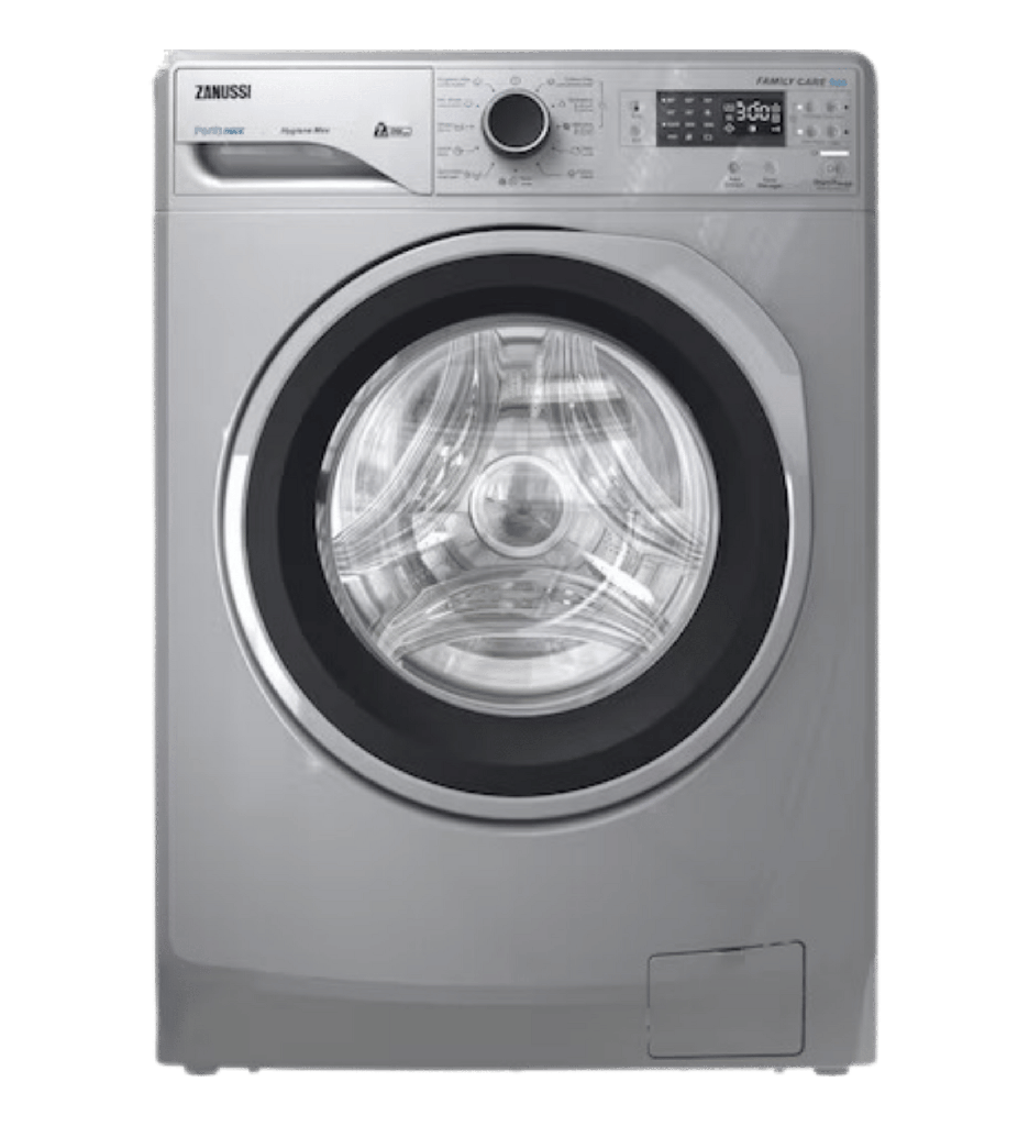 غساله زانوسي 7ك 1200 لفه فضي باب اسود باطار فضي ZWF7240SS5