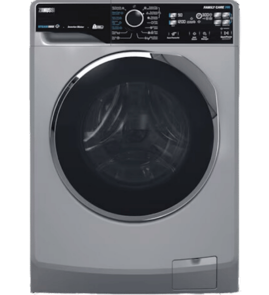 غساله زانوسي 7ك 1200 لفه انفرتر فضي باب اسود ZWF7221SL7