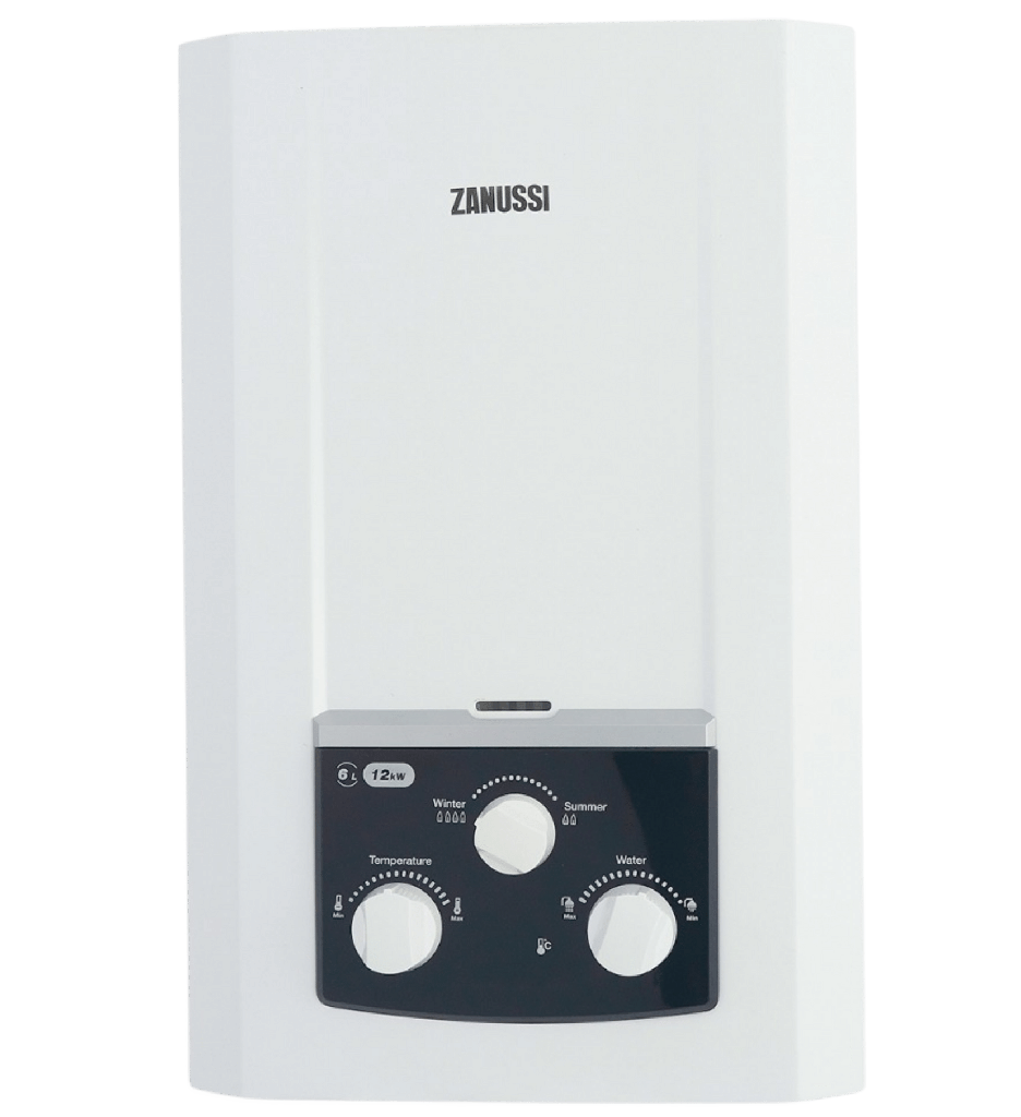 سخان غاز زانوسي دلتا GC3 ديجيتال 6 لتر ابيض - فيكي