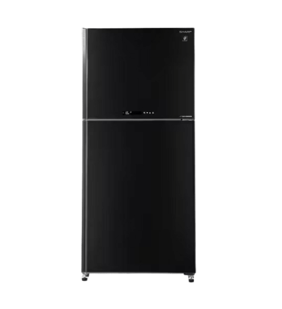 ثلاجه شارب 538 لتر 2 باب انفرتر بلازما ديجيتال باب زجاج اسود SJ-GV69G-BK