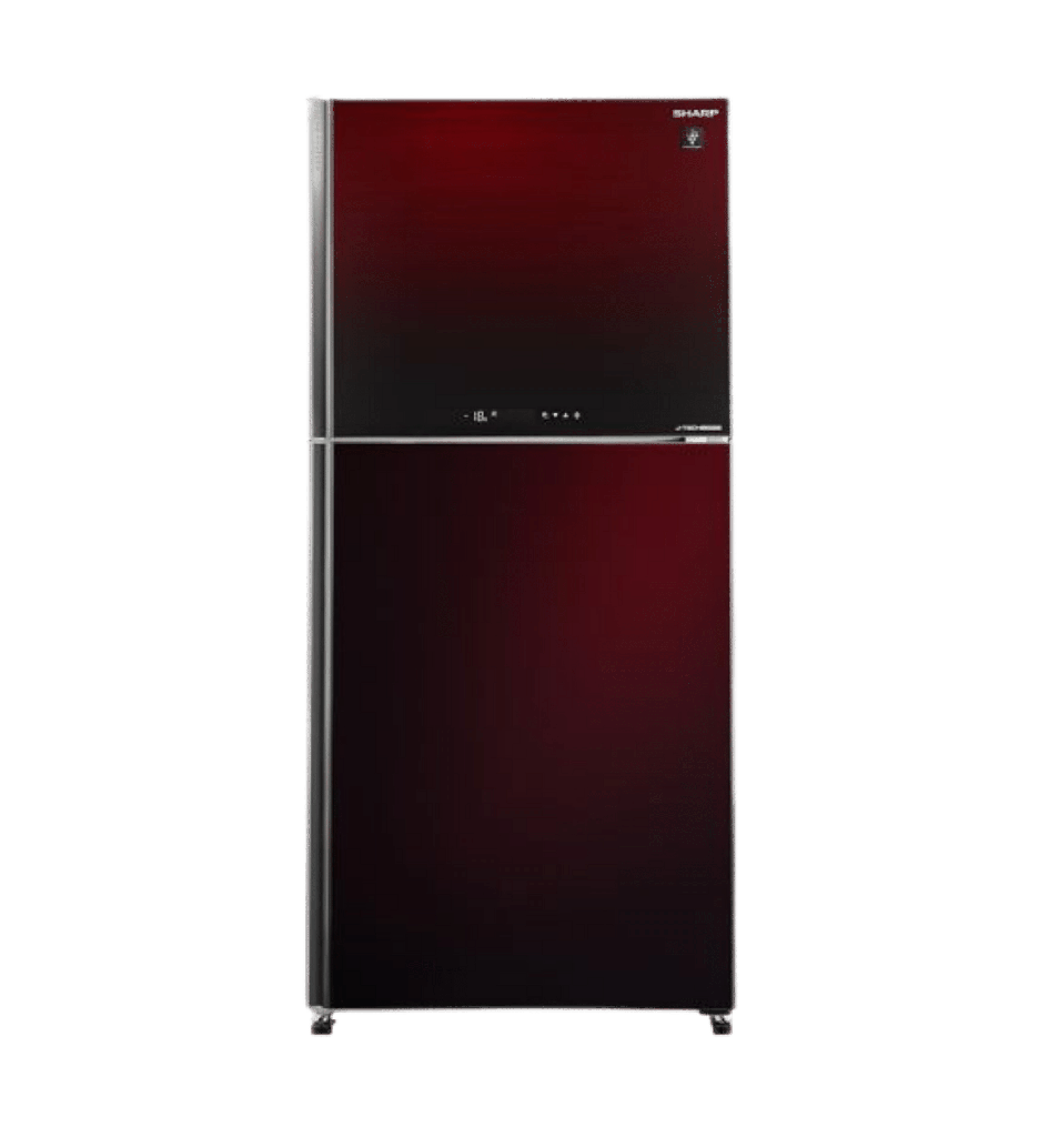 ثلاجه شارب 396 لتر انفرتر شاشه باب زجاج نبيتي مقبض طولي SJ-GV48G-RD