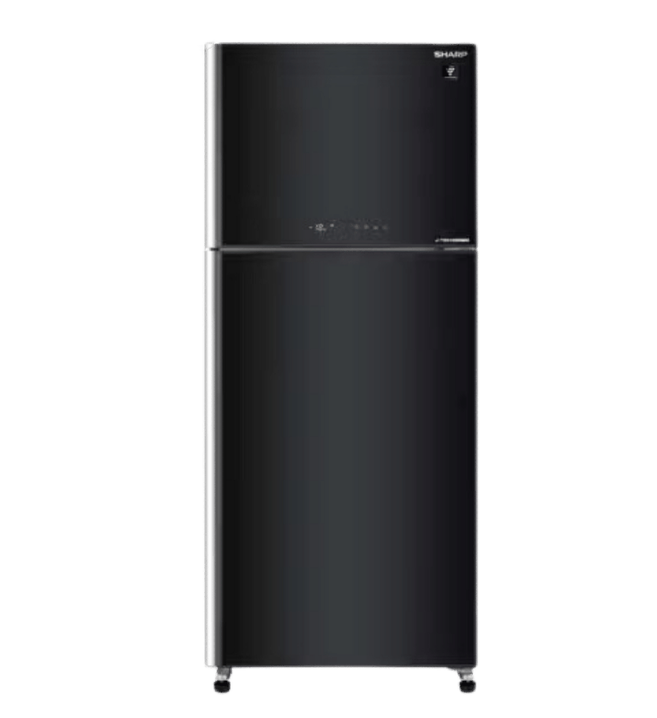 ثلاجه شارب 396 لتر انفرتر ديجيتال باب زجاج اسود مقبض طولي SJ-GV48G-BK