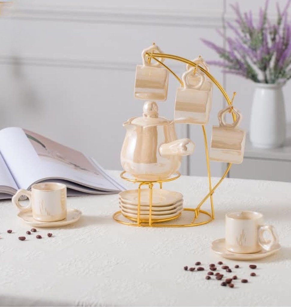 طقم قهوه خزف ب كنكه الباشا