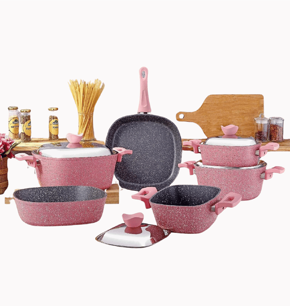 طقم  الهنا مربع 10 قطعه جرانيت