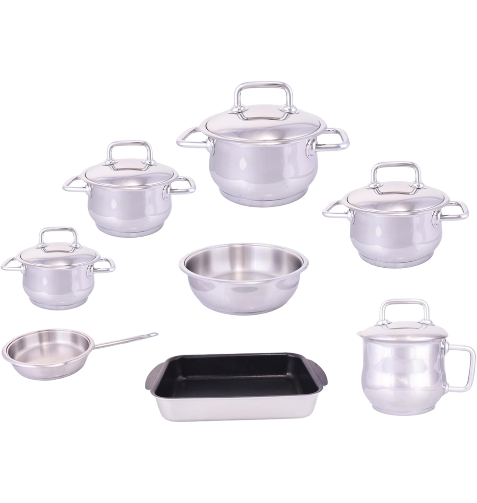 طقم ستيل سفينكس 13 ق + طاجن تيتانيوم