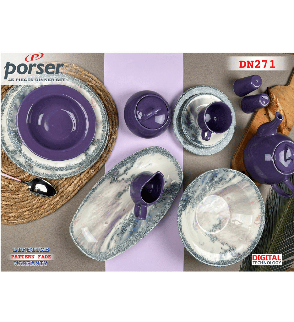 طقم عشا Porser تركي 45 قطعه