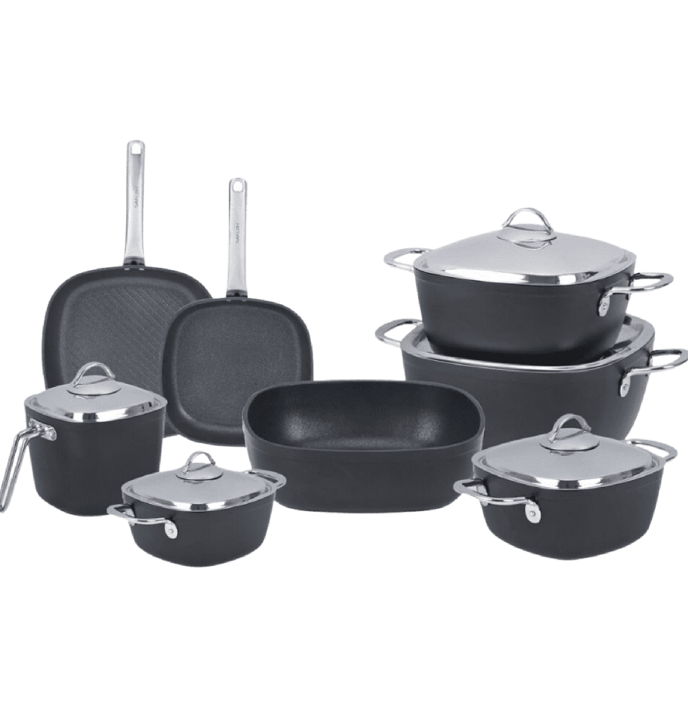 طقم سافلون تيتانيوم 13 ق باور لاين مربع يد استيل