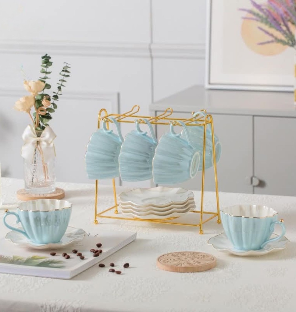 طقم شاي بطبق لاستر الباشا