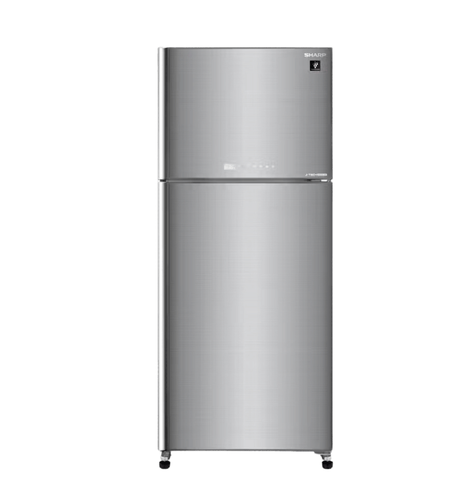 ثلاجه شارب 396 لتر انفرتر شاشه باب زجاج سلفر مقبض طولي SJ-GV48G-SL