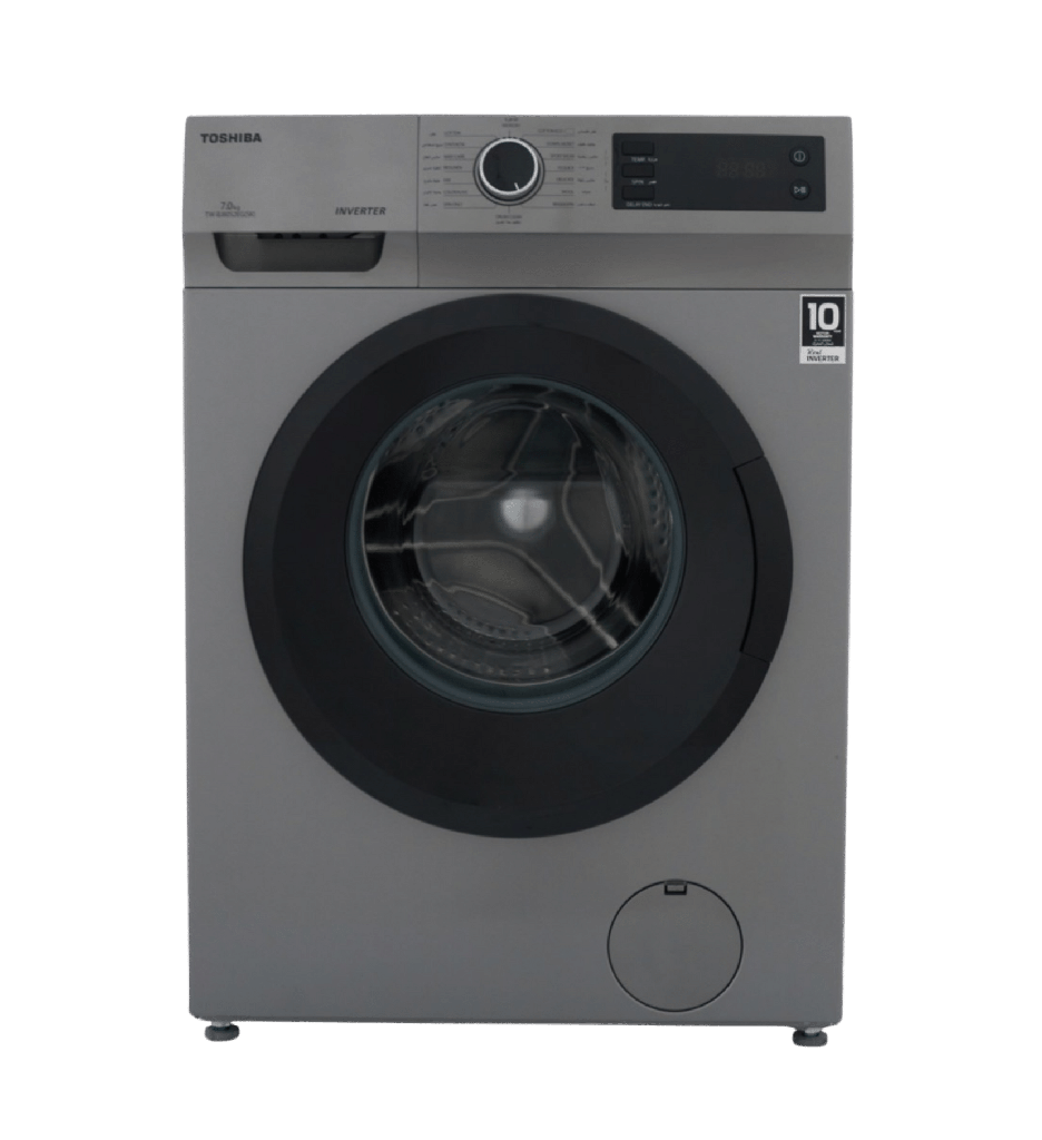 غساله توشيبا اتوماتيك 7ك 1200 لفه انفرتر فضي /ميديا TW-BJ80S2EG(SK)