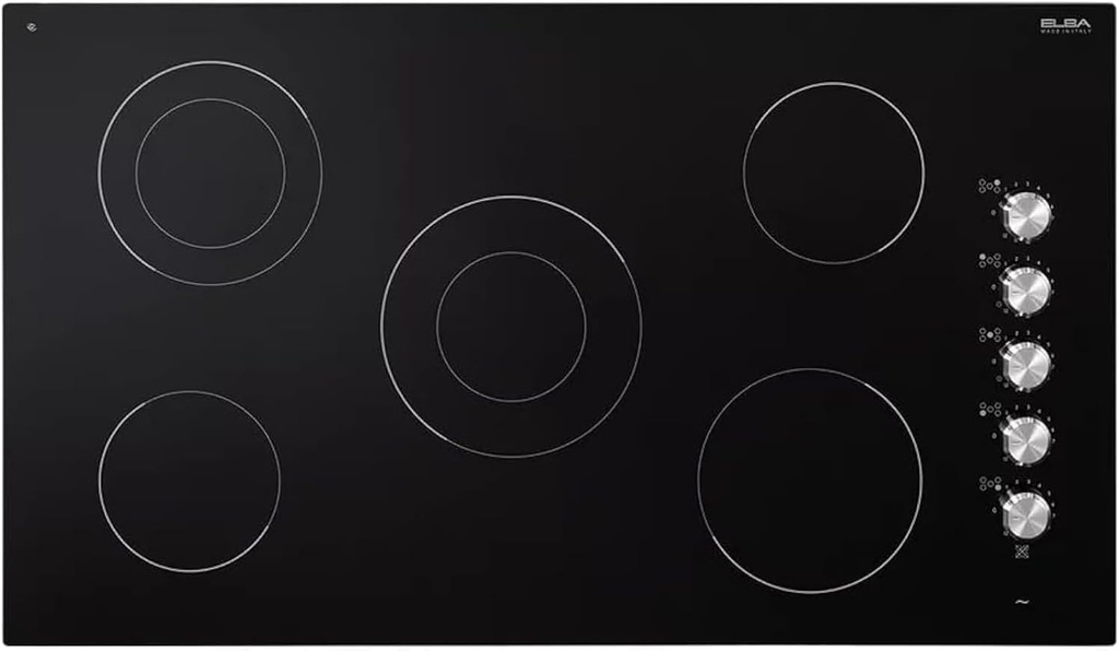 مسطح البا 90 سم كهرباء سيراميك اسود EVC915SK