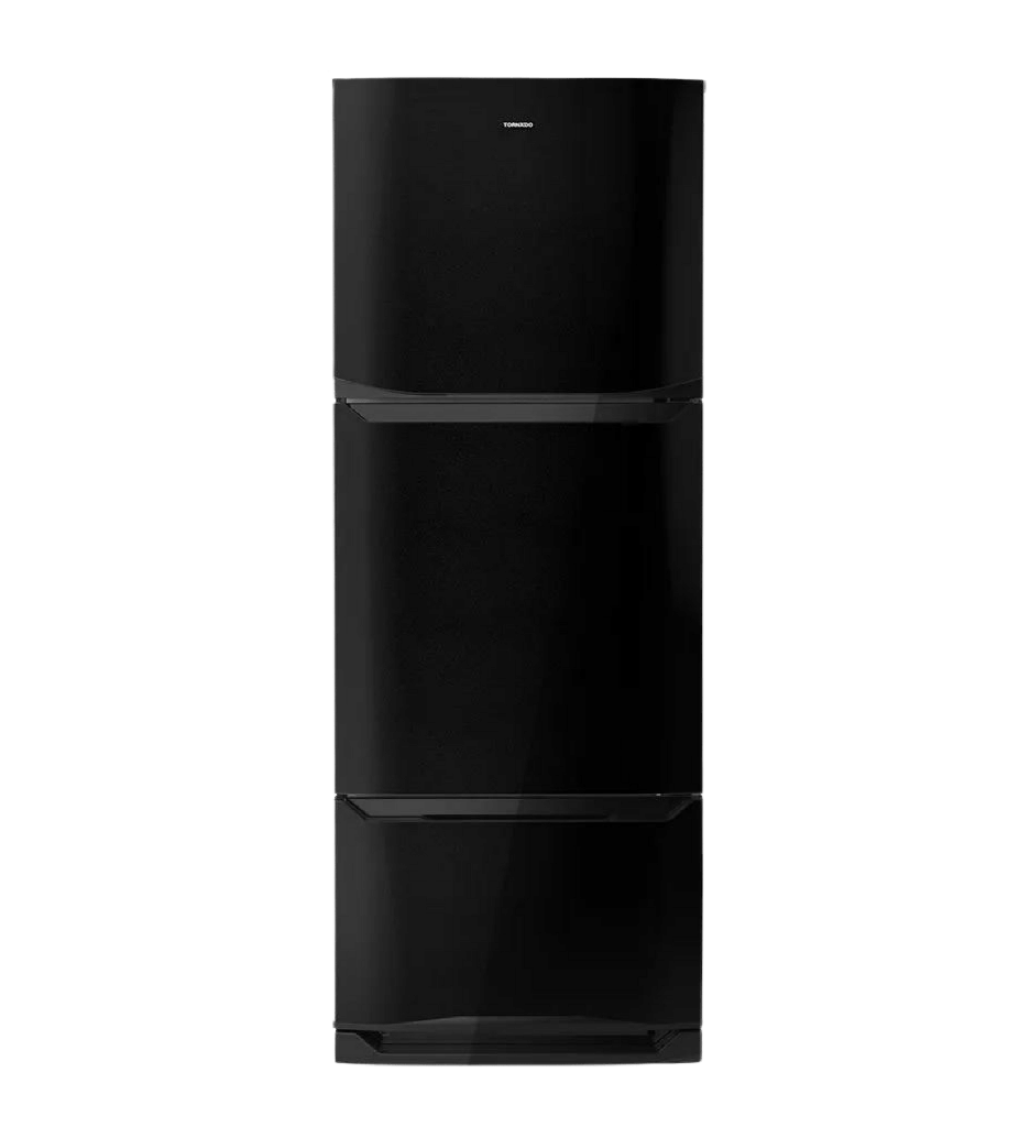ثلاجه تورنيدو 3 باب 351 لتر بلازما اسود RF-45FT-BK