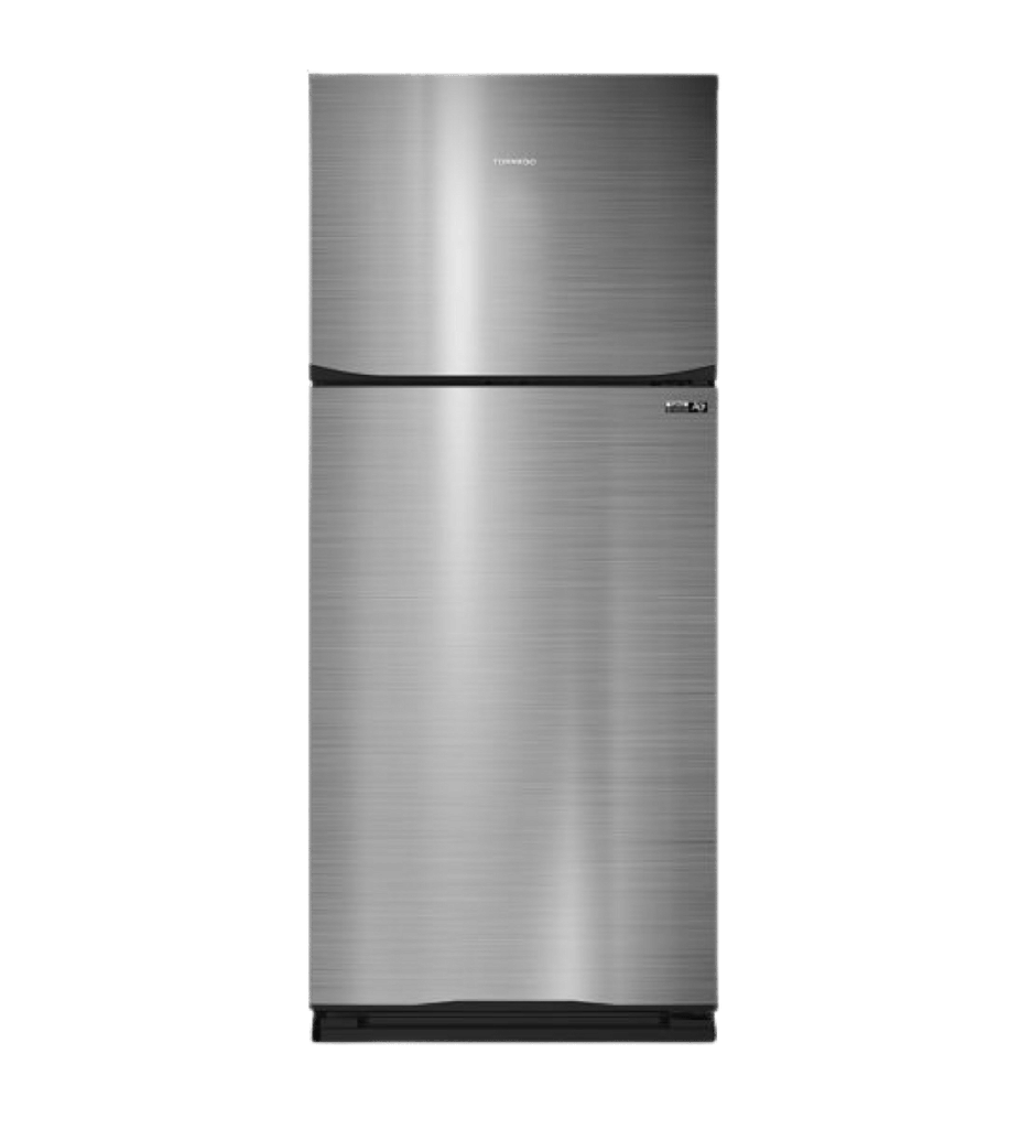 ثلاجه تورنيدو 385 لتر 2 باب ستانلس غامق RF-480T-DST