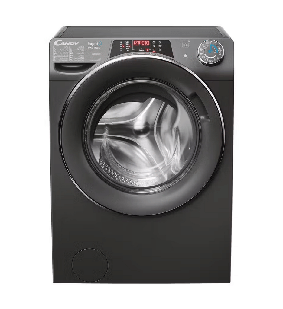 غساله كاندى 14ك + 9ك مجفف 1400لفه سلفر باب اسود انفرتر WIFI بالبخار ROW41496DCRT-EGY