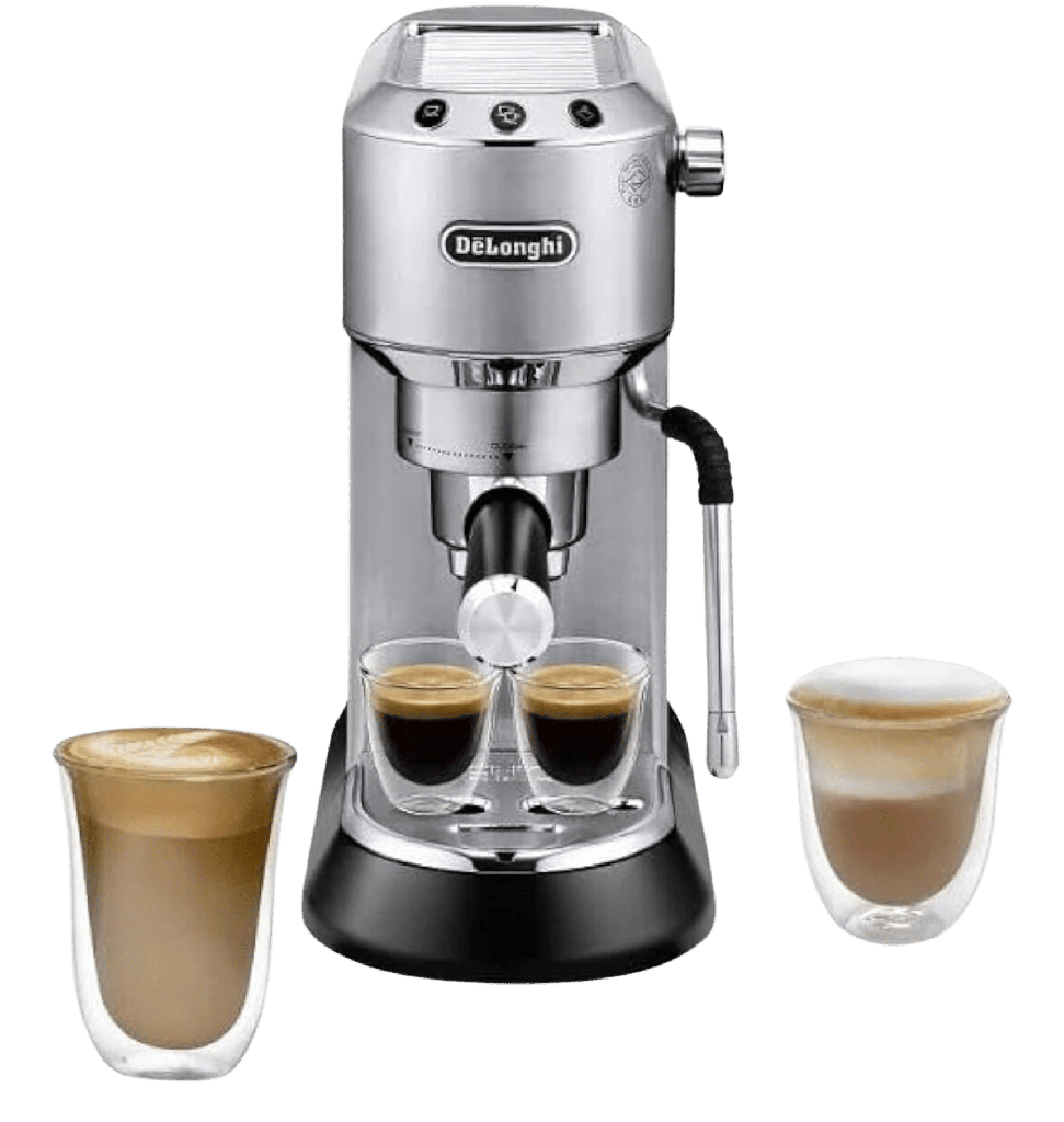 مكنه قهوه اسبريسو ديلونجي ديديكا+ دورق ستانلس سلفر EC885.M