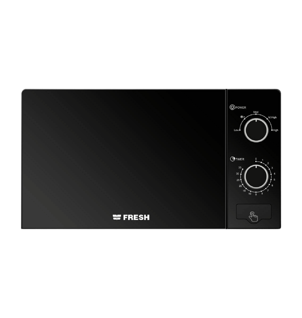 ميكروويف فريش 20 لتر سولو ميكانيكل اسود مرايا FMW-20MC-BM