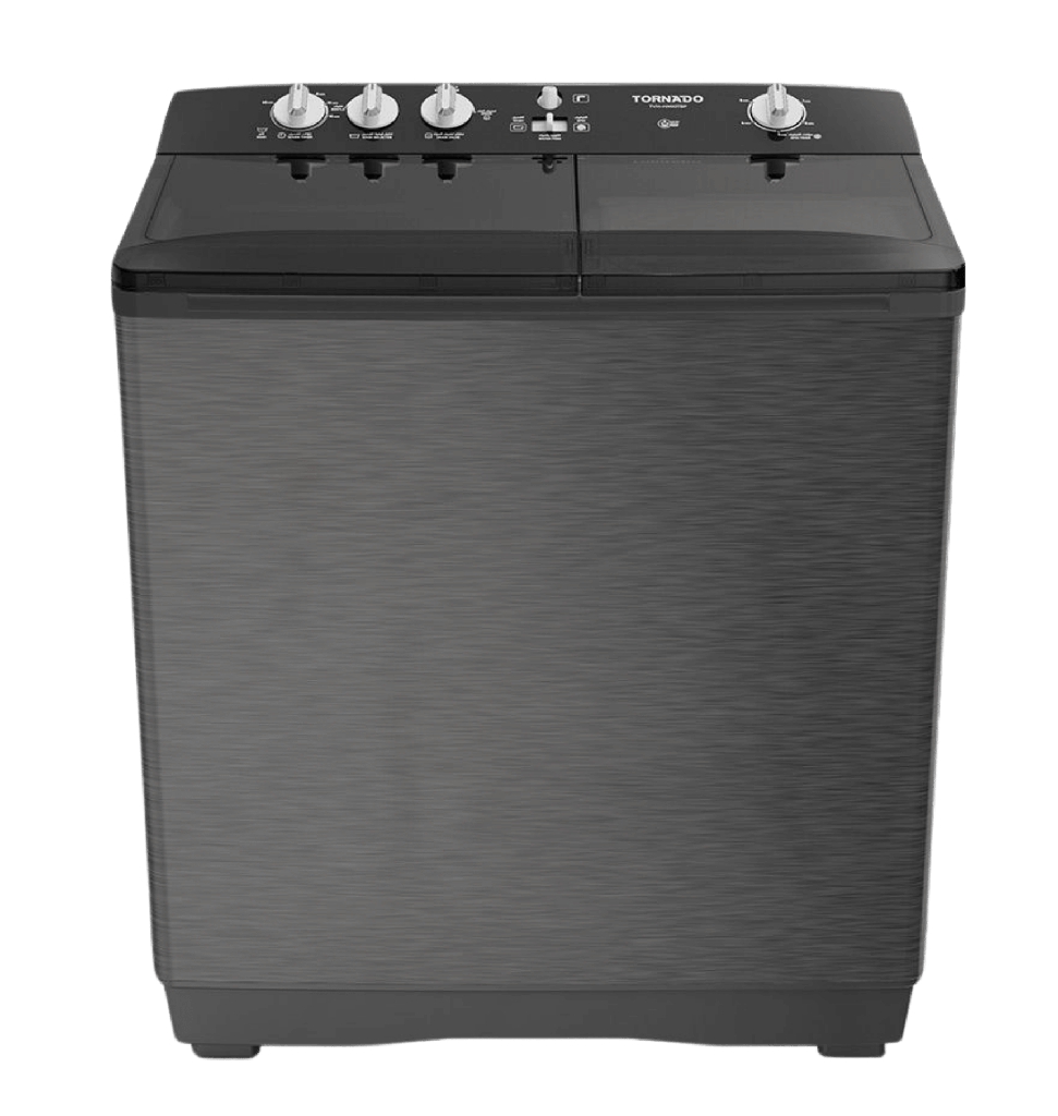 غساله تورنيدو هاف 12ك حوضين جسم معدني سلفر TVH-HM12TS(SK)