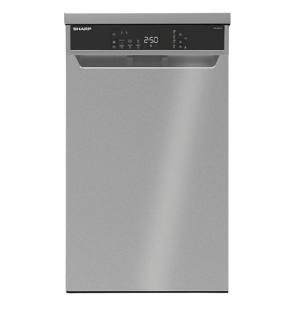 غساله اطباق شارب 10 فرد 6 برنامج تركي ديجيتال سلفر  QW-V610-SS