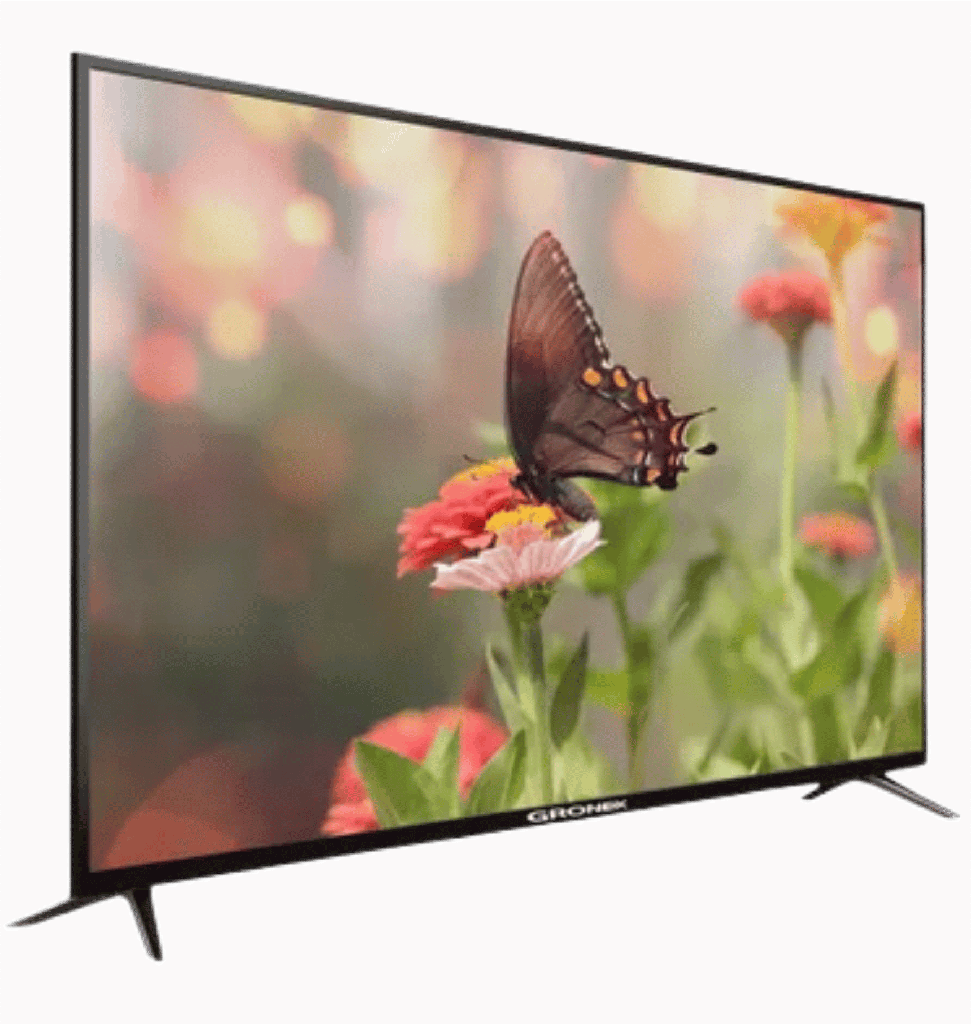 شاشه جرونكس 43 سمارت رسيفر داخلي بدون فريم ريموت تحكم صوتي