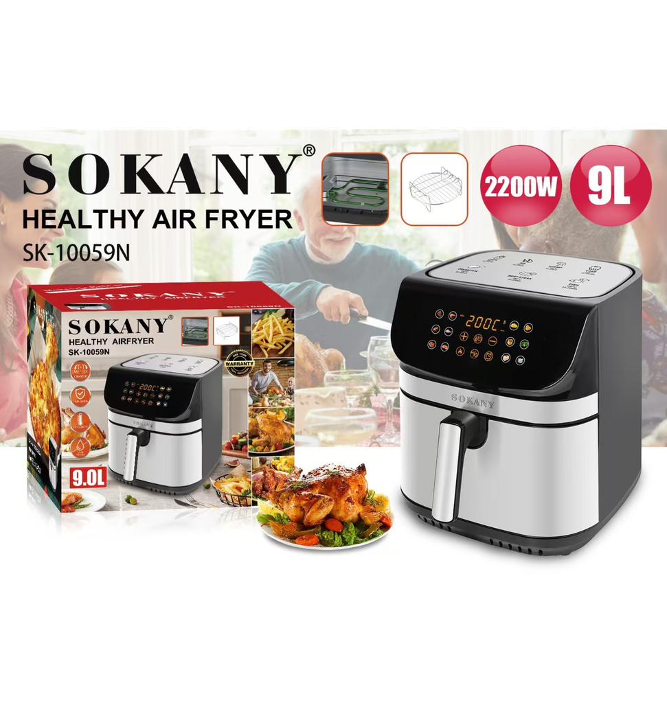 قلايه سوكاني 9 لتر ديجيتال 2200 وات 2 سخان SK-10059N