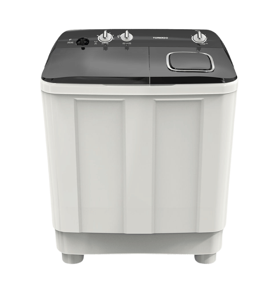 غساله تورنيدو هاف 10ك حوضين بالطلمبه اسود TMH-HS10CP(WK)