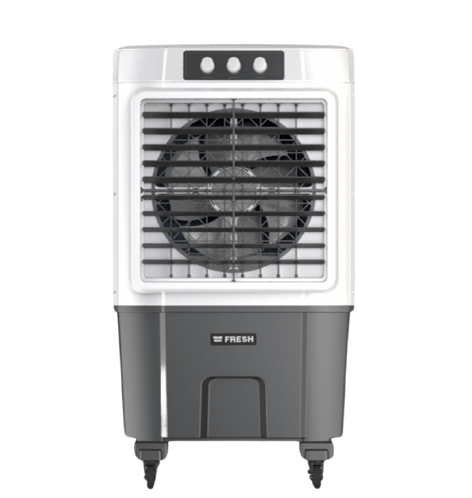 مبرد هواء فريش 100 لتر سمارت سقف ثلج ابيض / رمادي مربع