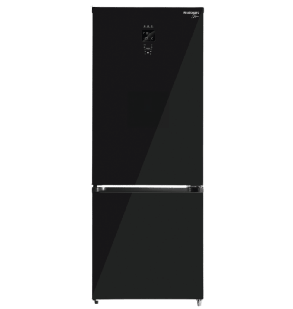 ثلاجه يونيون اير 505 لتر زجاج اسود كومبي ديجيتال بلوتوث انفرتر بدون حنفيه وش ستانلس URN-700CEPBLG1A-DXHRBXLS